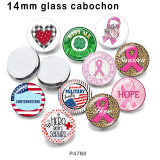 10pcs/lot faith glass picture printing products of various sizes  Fridge magnet cabochon