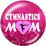 20MM  Dance CHEER SPORTS MOM  Print   glass  snaps buttons