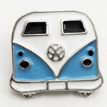 20MM school bus car snap silver Plated with enamel snap button