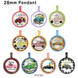 10pcs/lot car glass picture printing products of various sizes  Fridge magnet cabochon