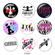 20MM CHEER Dance  Print  glass  snaps buttons