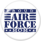 20MM  Air  Force  MOM  Print  glass  snaps buttons