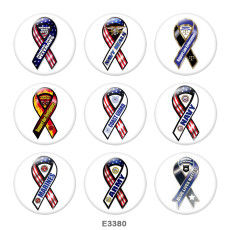 20MM   Army  Navy  Print  glass  snaps buttons