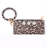Snaps Leopard print series sandwich bracelet bag fit 18mm snap button jewelry