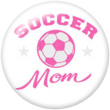 20MM CHEER MOM  Print  glass  snaps buttons