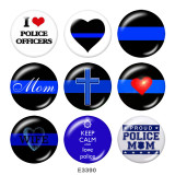 20MM   Love  MOM  Print  glass  snaps buttons