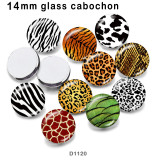 10pcs/lot Leopard glass picture printing products of various sizes  Fridge magnet cabochon