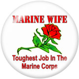 20MM   U.S. Marine Corps Print  glass  snaps buttons