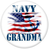 20MM  USA  Army  Navy  Print  glass  snaps buttons