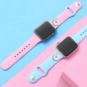 42/44MM Applicable to the full range of Apple watch straps available TPU solid color monochromatic silicone watch wristband iwatch strap fit 18mm chunks