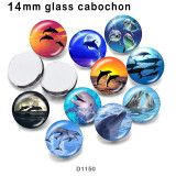 10pcs/lot Marine life glass picture printing products of various sizes  Fridge magnet cabochon