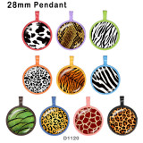 10pcs/lot Leopard glass picture printing products of various sizes  Fridge magnet cabochon