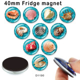 10pcs/lot shell glass picture printing products of various sizes  Fridge magnet cabochon