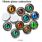10pcs/lot eyes glass picture printing products of various sizes  Fridge magnet cabochon