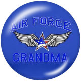 20MM  Air Force  Print  glass  snaps buttons