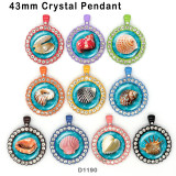 10pcs/lot shell glass picture printing products of various sizes  Fridge magnet cabochon