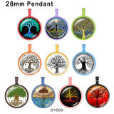 10pcs/lot life Tree glass picture printing products of various sizes  Fridge magnet cabochon