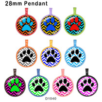 10pcs/lot Bear claw glass picture printing products of various sizes  Fridge magnet cabochon