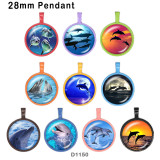 10pcs/lot Marine life glass picture printing products of various sizes  Fridge magnet cabochon