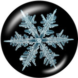 20MM  Snowflake  Print   glass  snaps buttons