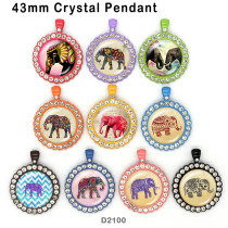 10pcs/lot Elephant glass picture printing products of various sizes  Fridge magnet cabochon