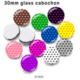 10pcs/lot Wave point glass picture printing products of various sizes  Fridge magnet cabochon