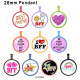 10pcs/lot BFF glass picture printing products of various sizes  Fridge magnet cabochon