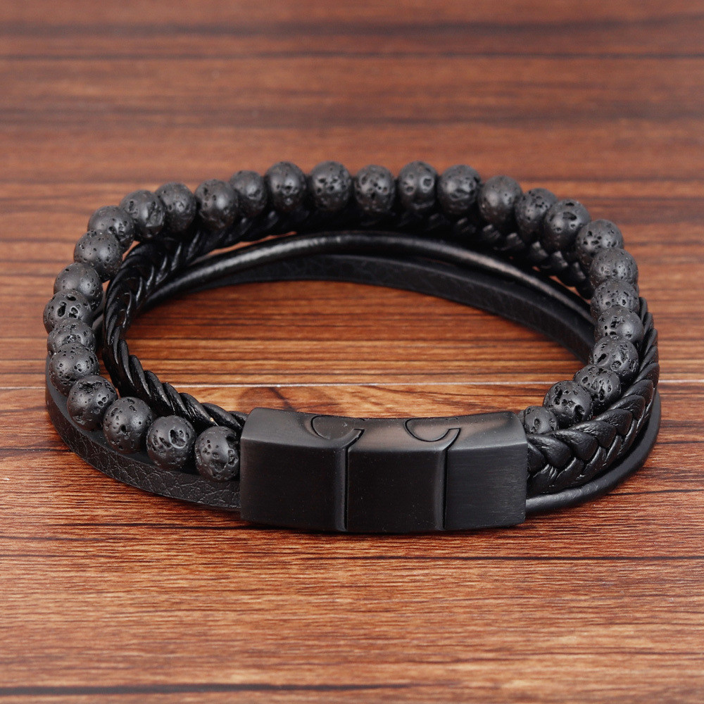 Volcanic stone bracelet clearance