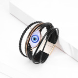 Multilayer Bracelet Devil's Eye Accessories Wide-Edged Leather Bracelet