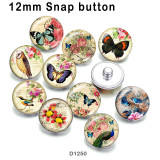 10pcs/lot butterfly glass picture printing products of various sizes  Fridge magnet cabochon