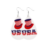 Independence Day leather earrings