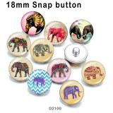 10pcs/lot Elephant glass picture printing products of various sizes  Fridge magnet cabochon