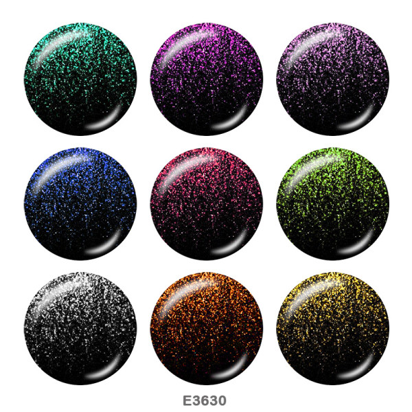 20MM  Color  Print   glass  snaps buttons