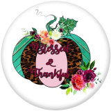 20MM   Thank you  Print   glass  snaps buttons