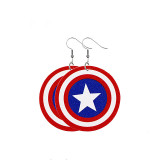 Independence Day leather earrings