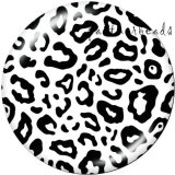 20MM pattern  Leopard  Print   glass  snaps buttons