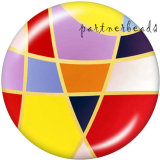20MM  Love  pattern  Print   glass  snaps buttons