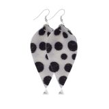 Leather earrings, leather earrings, horse fur earrings, leopard print leather earrings, drop-shaped earrings
