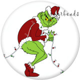 20MM  Deer   The grinch   Print   glass  snaps buttons