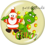 20MM  Deer   The grinch   Print   glass  snaps buttons
