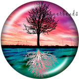 20MM  Tree of life   Print   glass  snaps buttons
