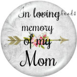 20MM  Family  MOM  Print   glass  snaps buttons