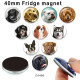 10pcs/lot dog glass picture printing products of various sizes  Fridge magnet cabochon