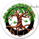 20MM  Tree of life   Print   glass  snaps buttons
