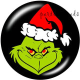 20MM  Deer  Christmas The grinch   Print   glass  snaps buttons