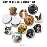 10pcs/lot dog glass picture printing products of various sizes  Fridge magnet cabochon