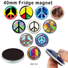 10pcs/lot Anti-war flag glass picture printing products of various sizes  Fridge magnet cabochon