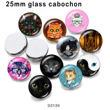 10pcs/lot cat glass picture printing products of various sizes  Fridge magnet cabochon