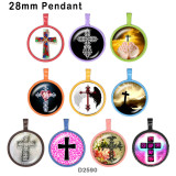 10pcs/lot cross glass picture printing products of various sizes  Fridge magnet cabochon