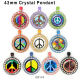 10pcs/lot Anti-war flag glass picture printing products of various sizes  Fridge magnet cabochon